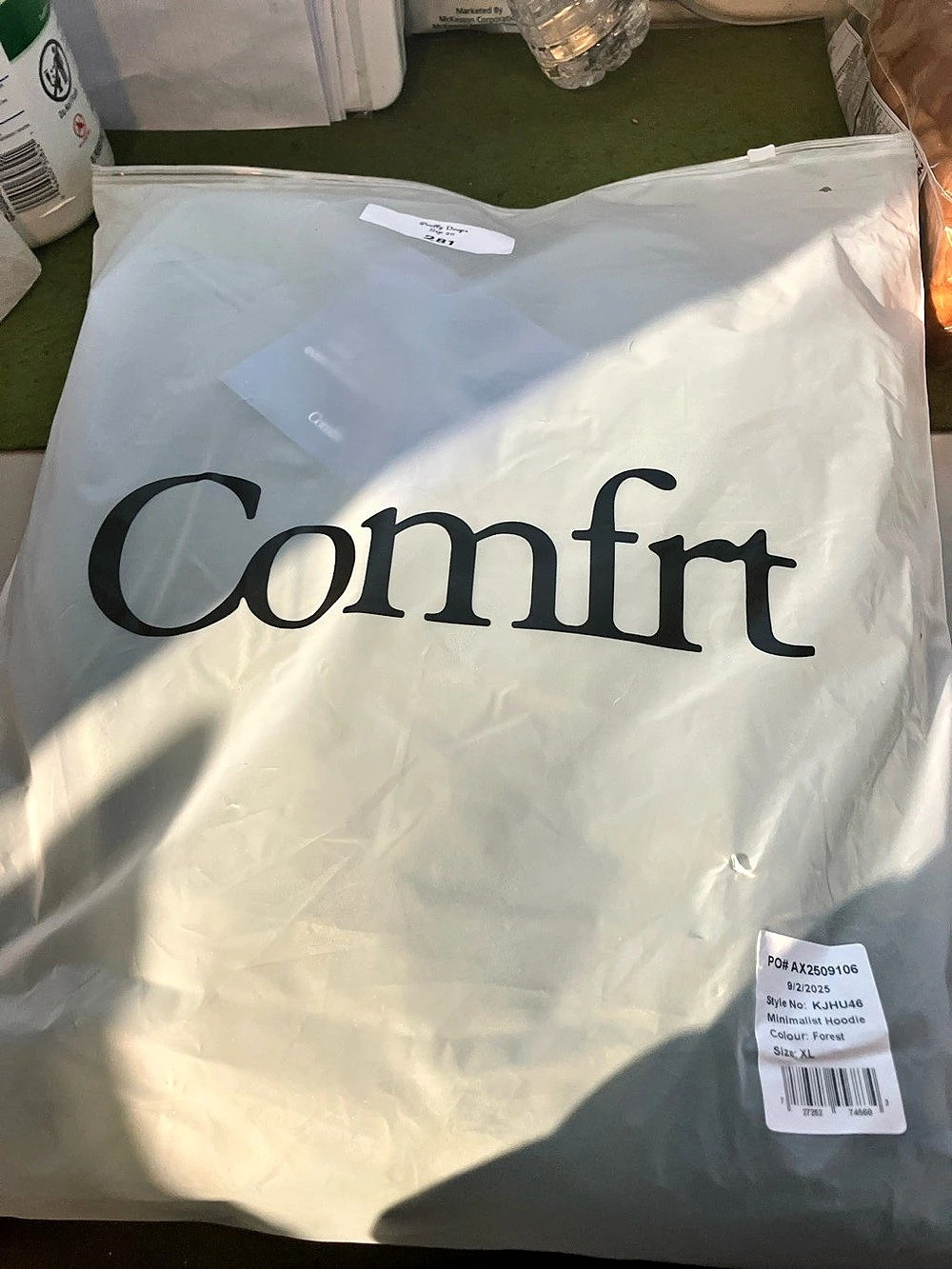 Comfort Colors Minimalist Hoodie in Green Size XL NWT